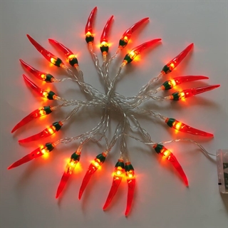 Lyskæde med chilier